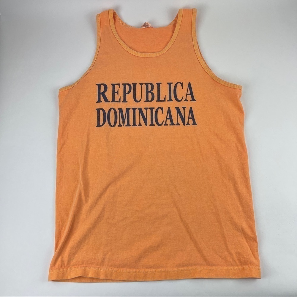 Alstyle Tank Top Mens Medium Orange Republica Dominicana